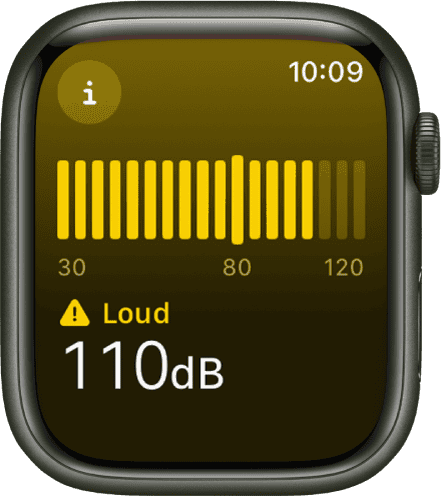 Apple watchOS 10 measuring noise levels