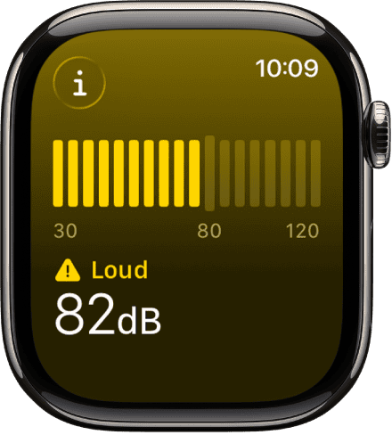 Apple watchOS 26 measurring noise levels
