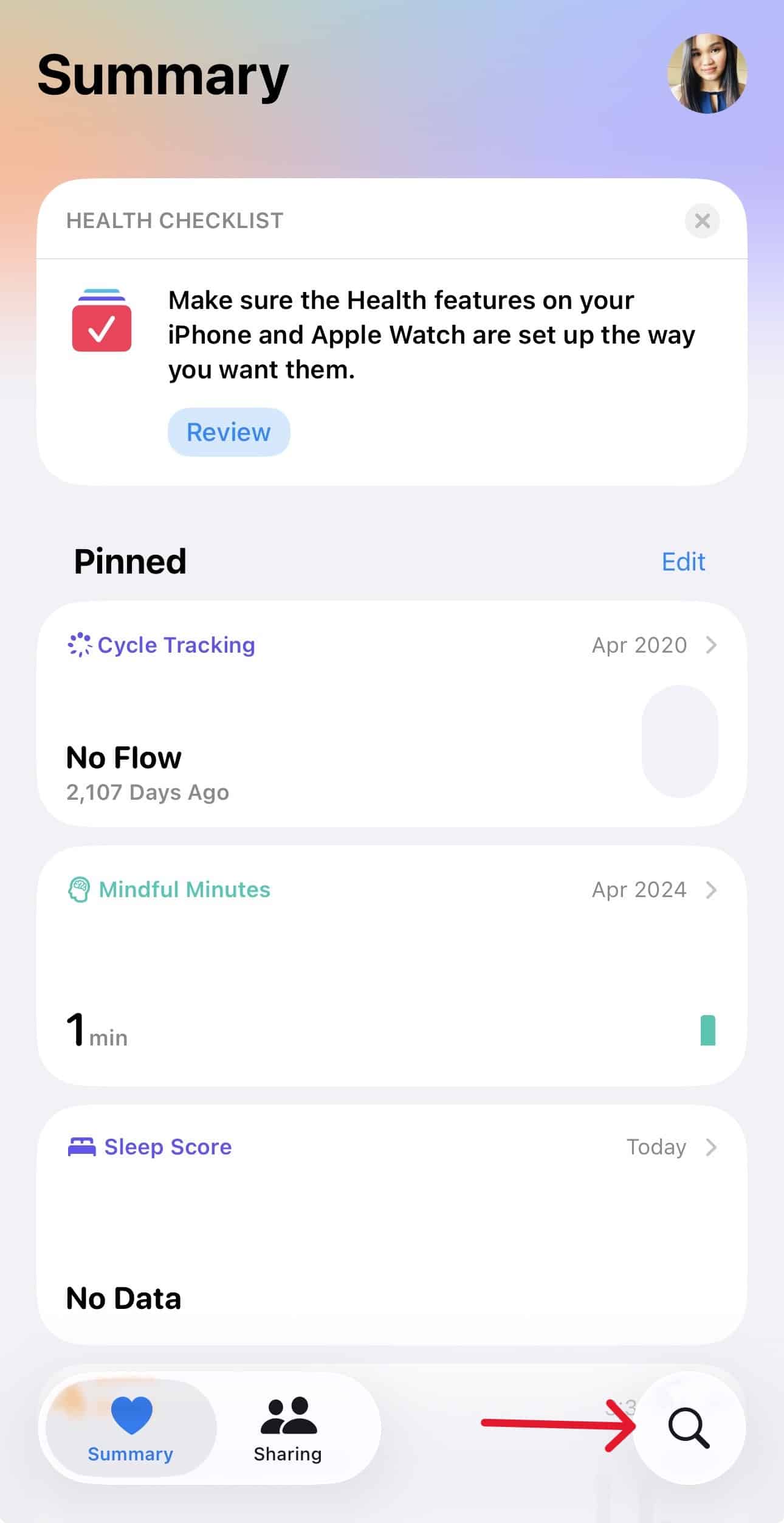health activity data