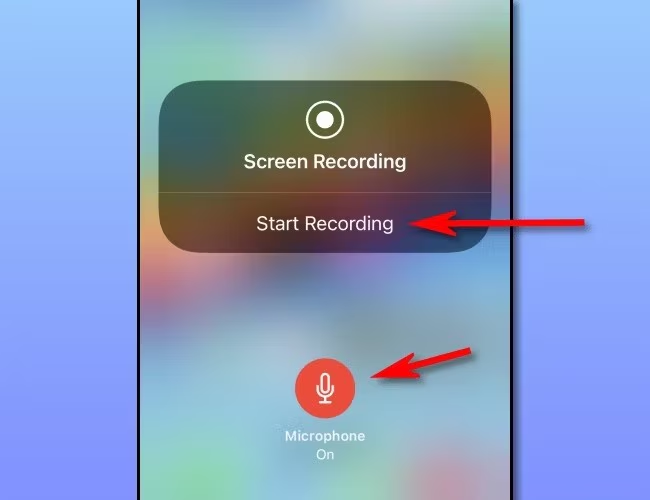 Start recording iPhone audio