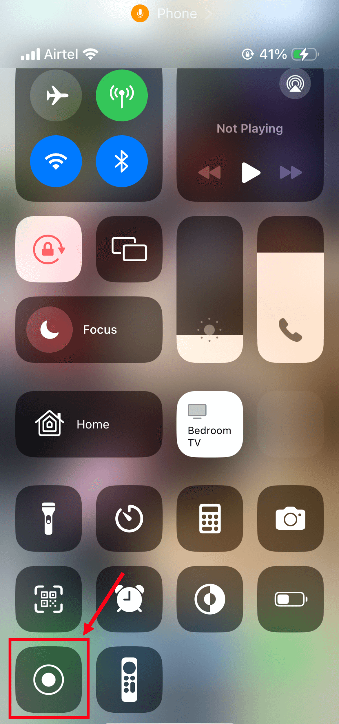 Start recording iPhone