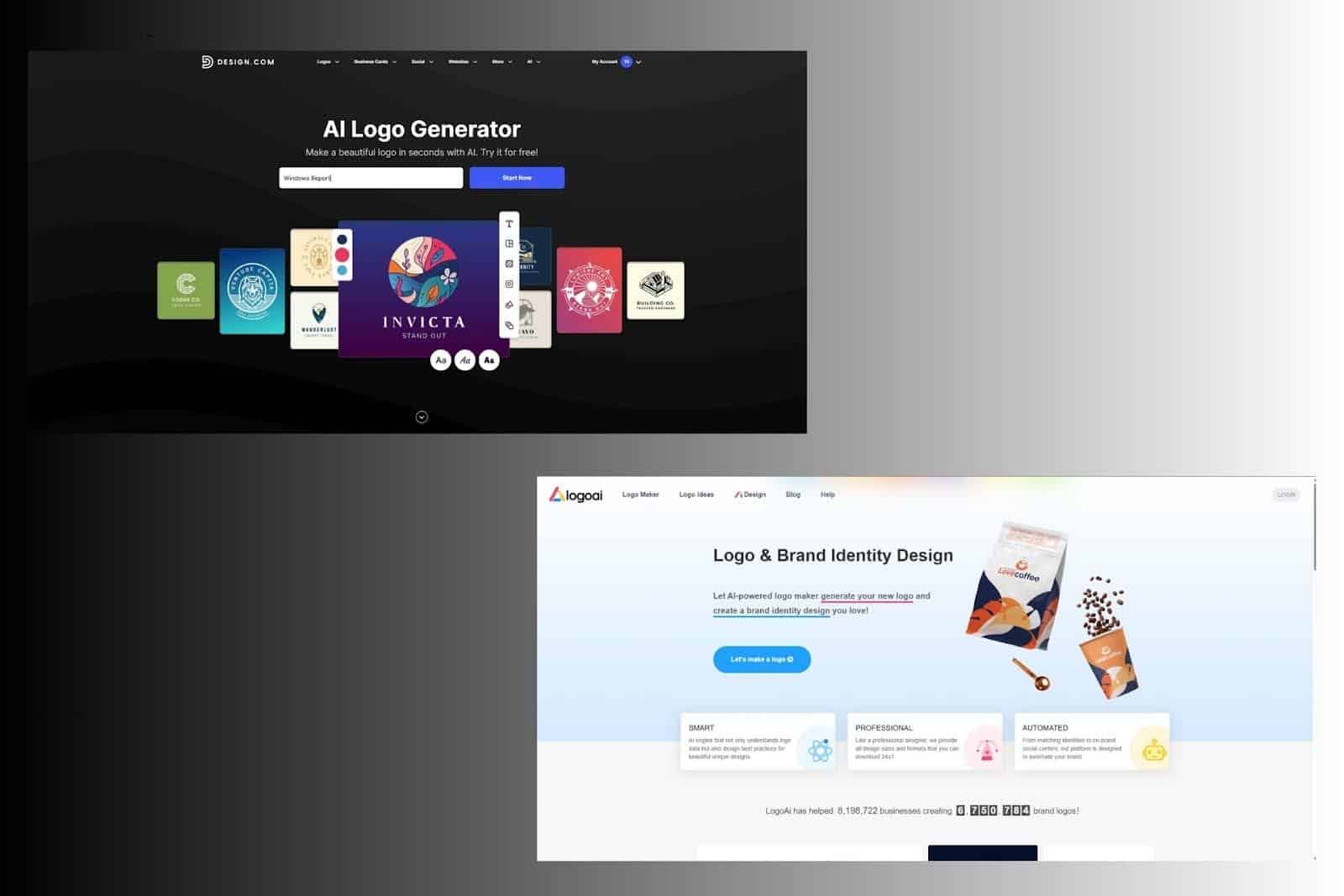 Design.com vs LogoAI: AI Logo Design Comparison for Mac Creators