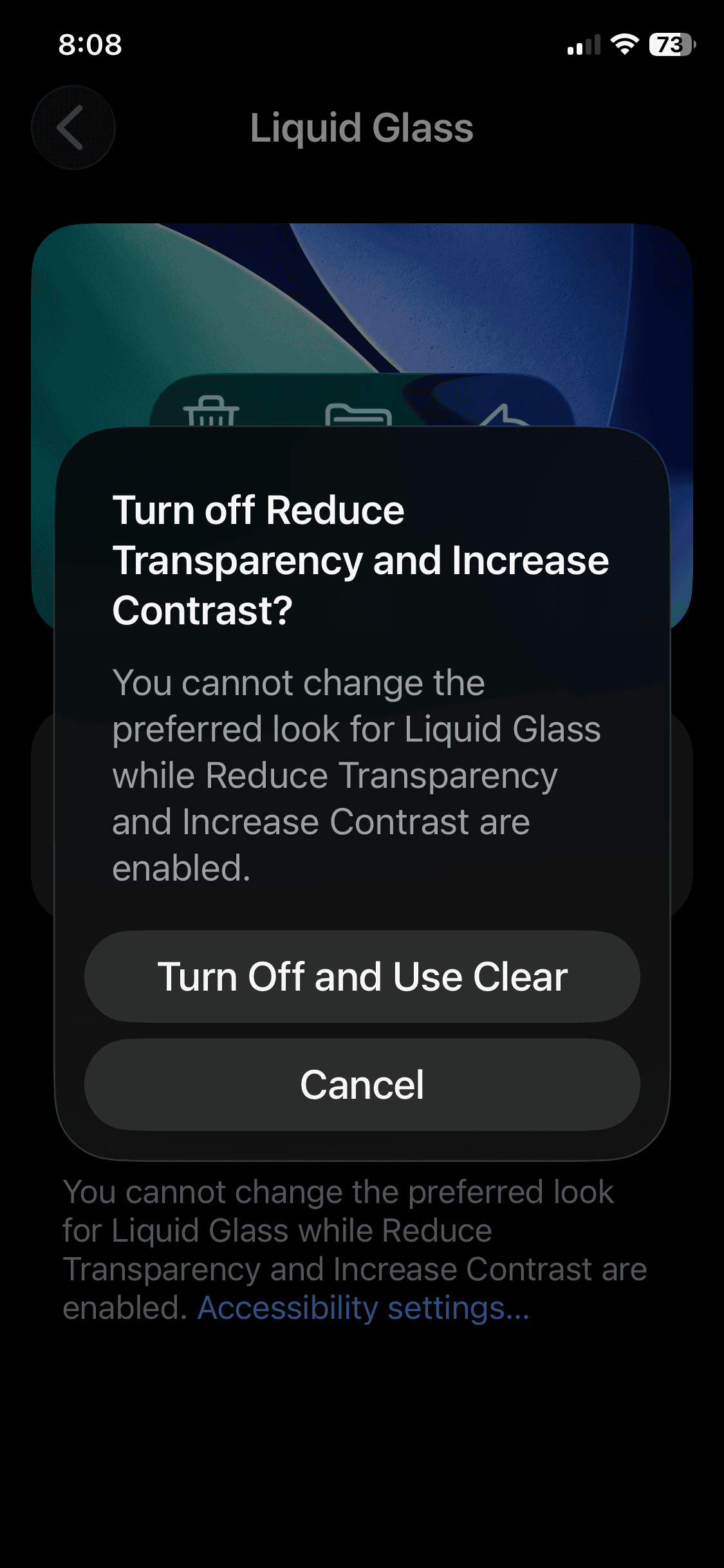 iPhone iOS 26 Settings Display Liquid Glass 4