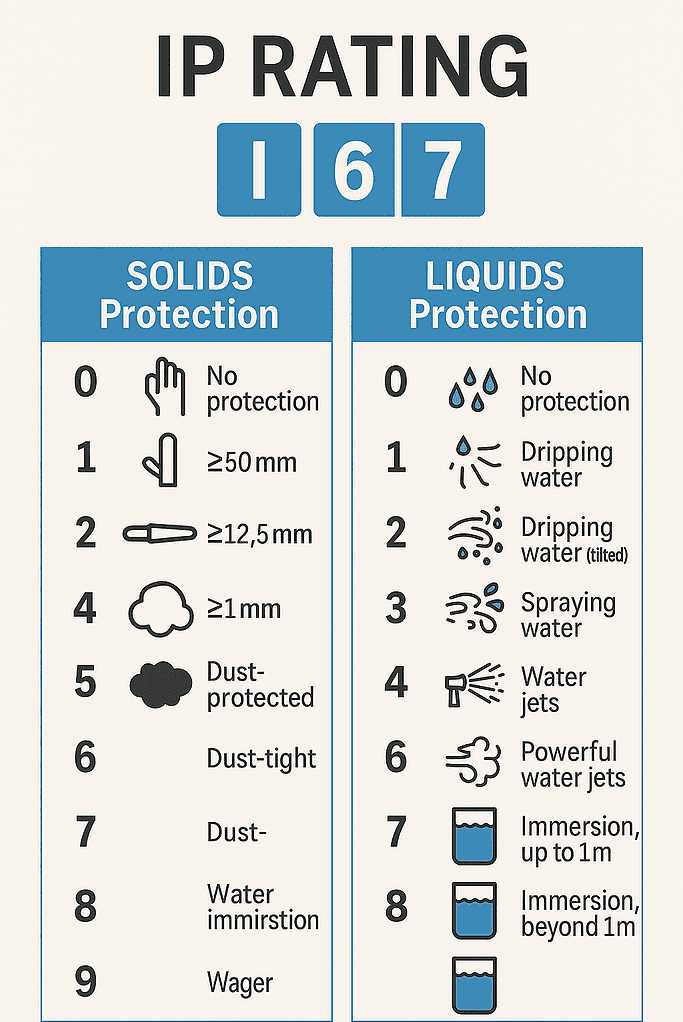 ip67 rating chart