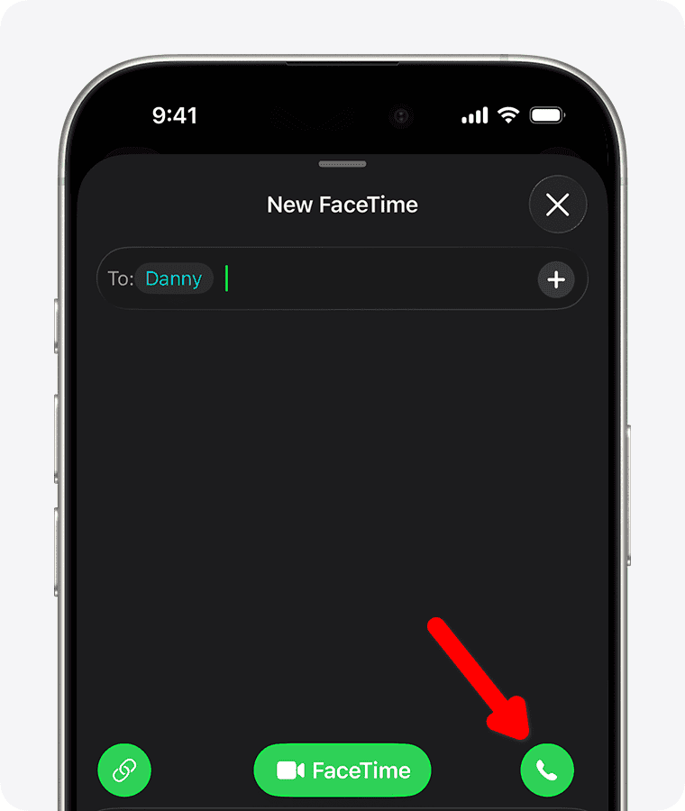 FaceTime new call iOS 26