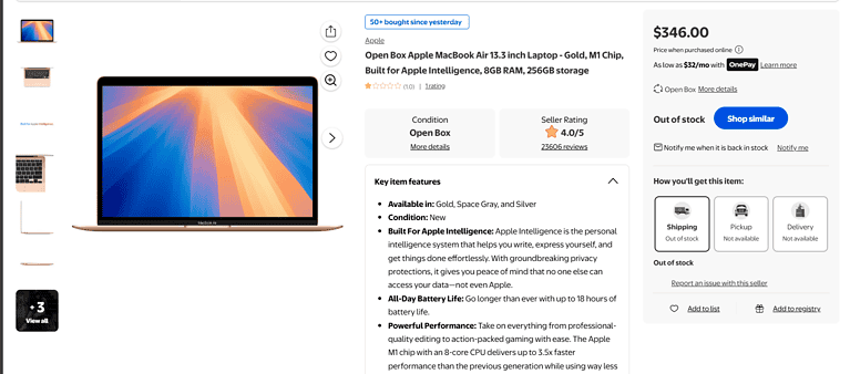 This M1 MacBook Air $346 Deal Is Back for a Limited Time