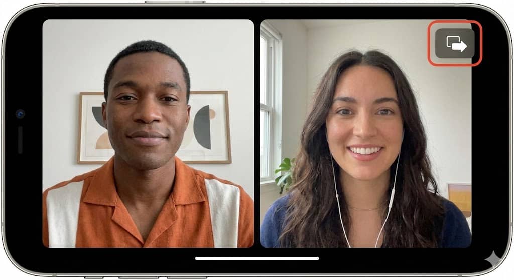 Shareplay button on facetime