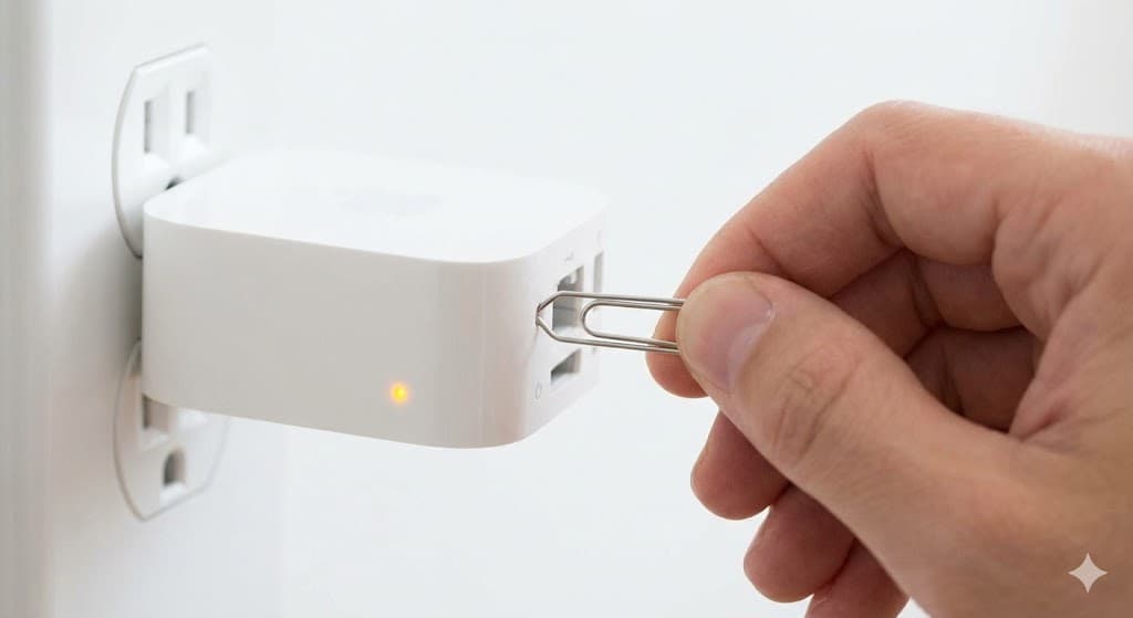 Soft reset Airport express