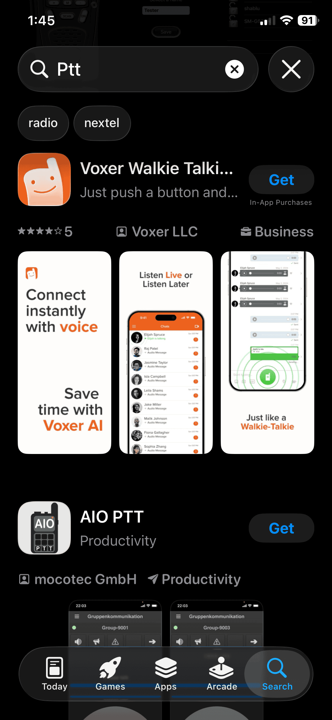 Walkie-Talkie radio push-to-talk PTT communication apps on iOS 26 App Store