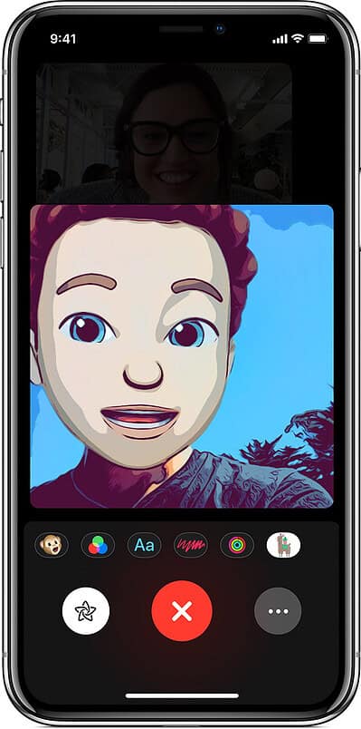 iOS 12 iPhone X FaceTime comic book effect
