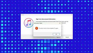 “This Action Could Not Be Completed. Try Again.” Erro de login do iTunes.