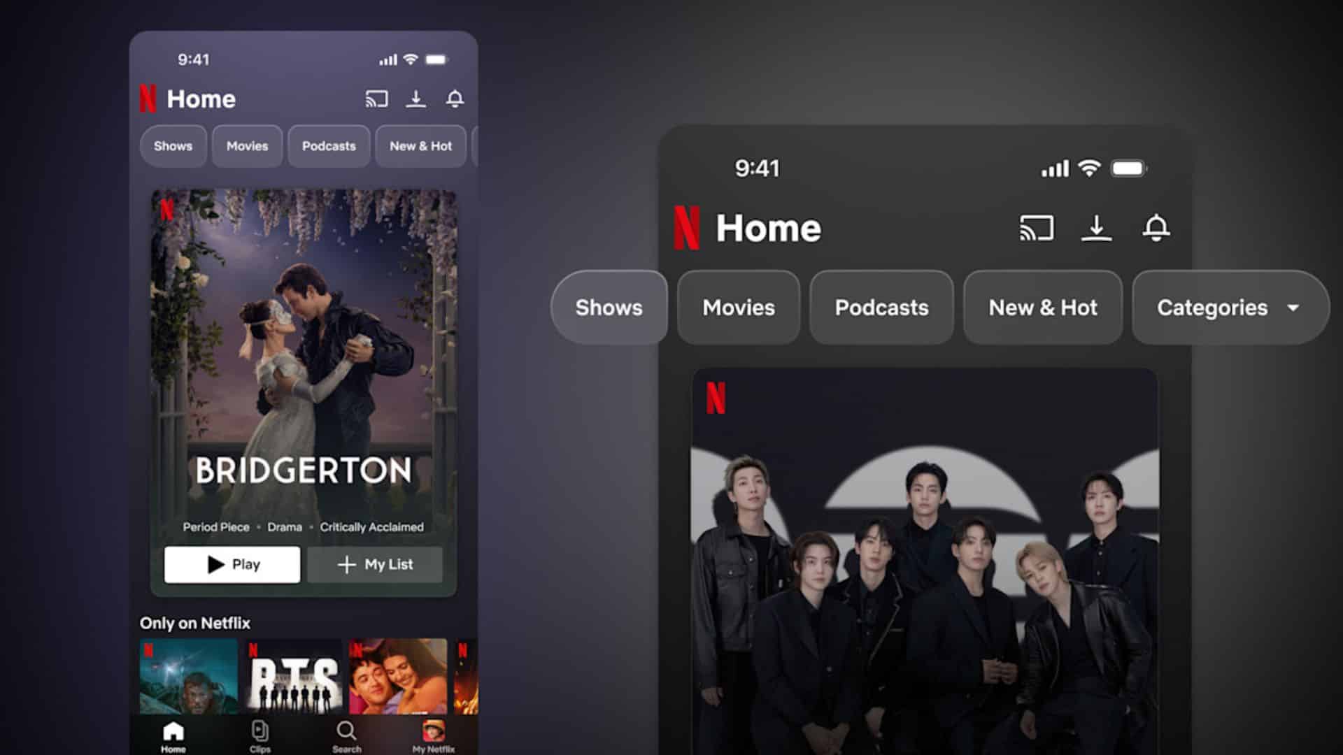 Netflix Rolls out a Massive Visual Redesign for Its iPhone Application