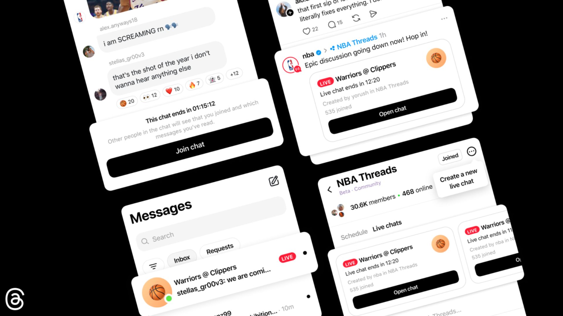Threads live chats