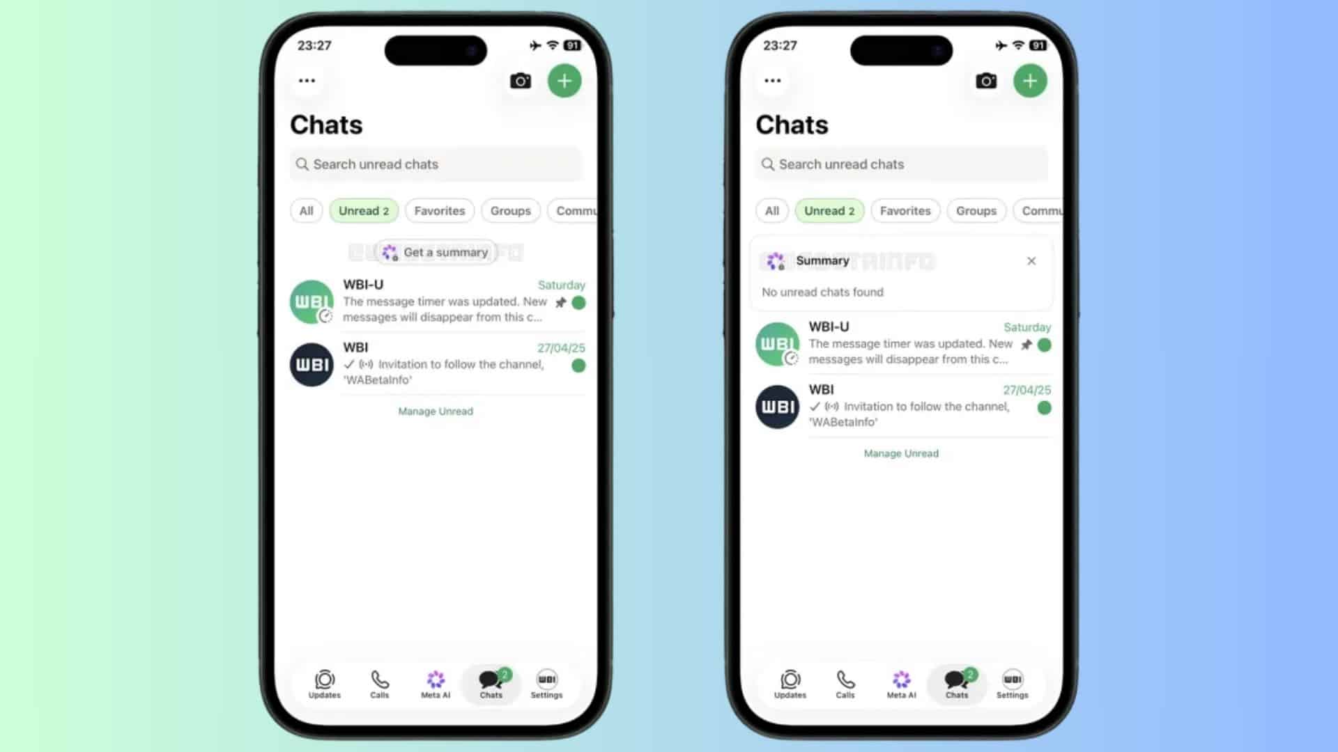 WhatsApp AI chat summaries