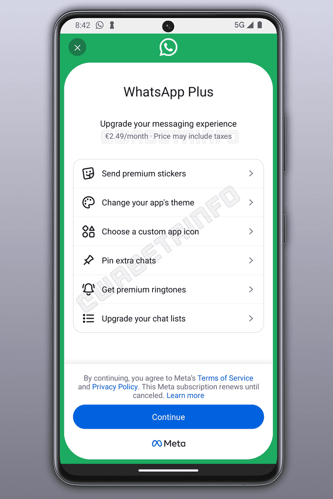 Whatsapp plus price leak