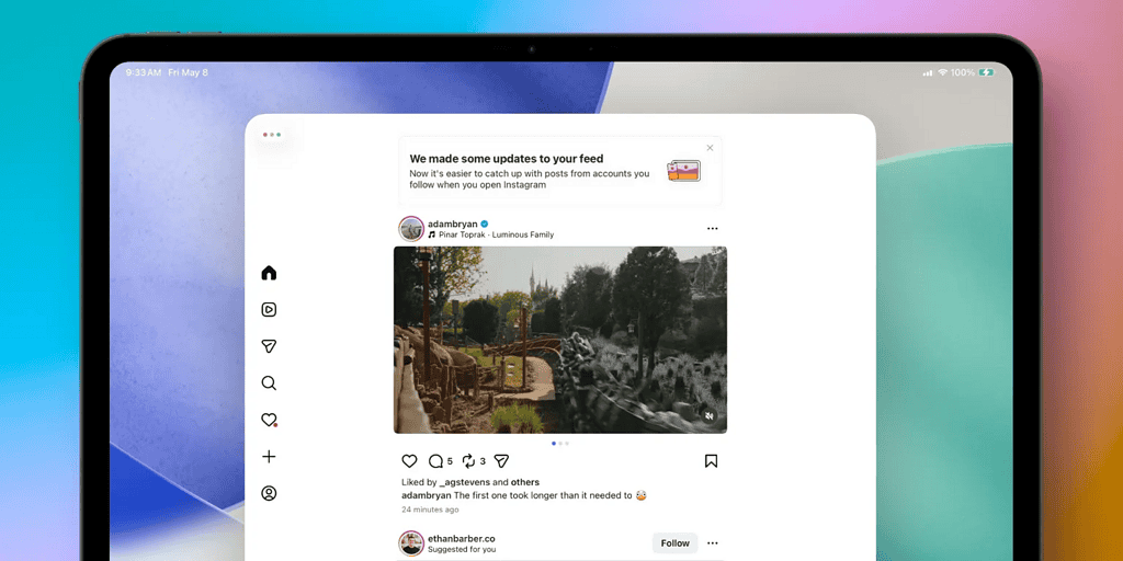 Instagram ipad redesign
