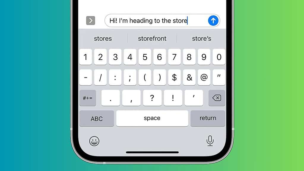 iPhone keyboard