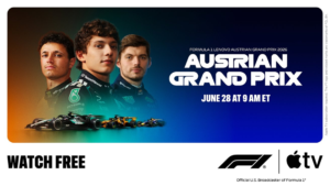 Apple TV Will Stream the F1 Austrian Grand Prix for Free in the US