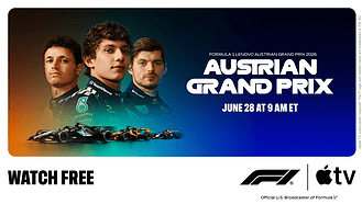 Watch the F1 Austrian Grand Prix free on Apple TV from June 26-28, including qualifying and race coverage without subscription.