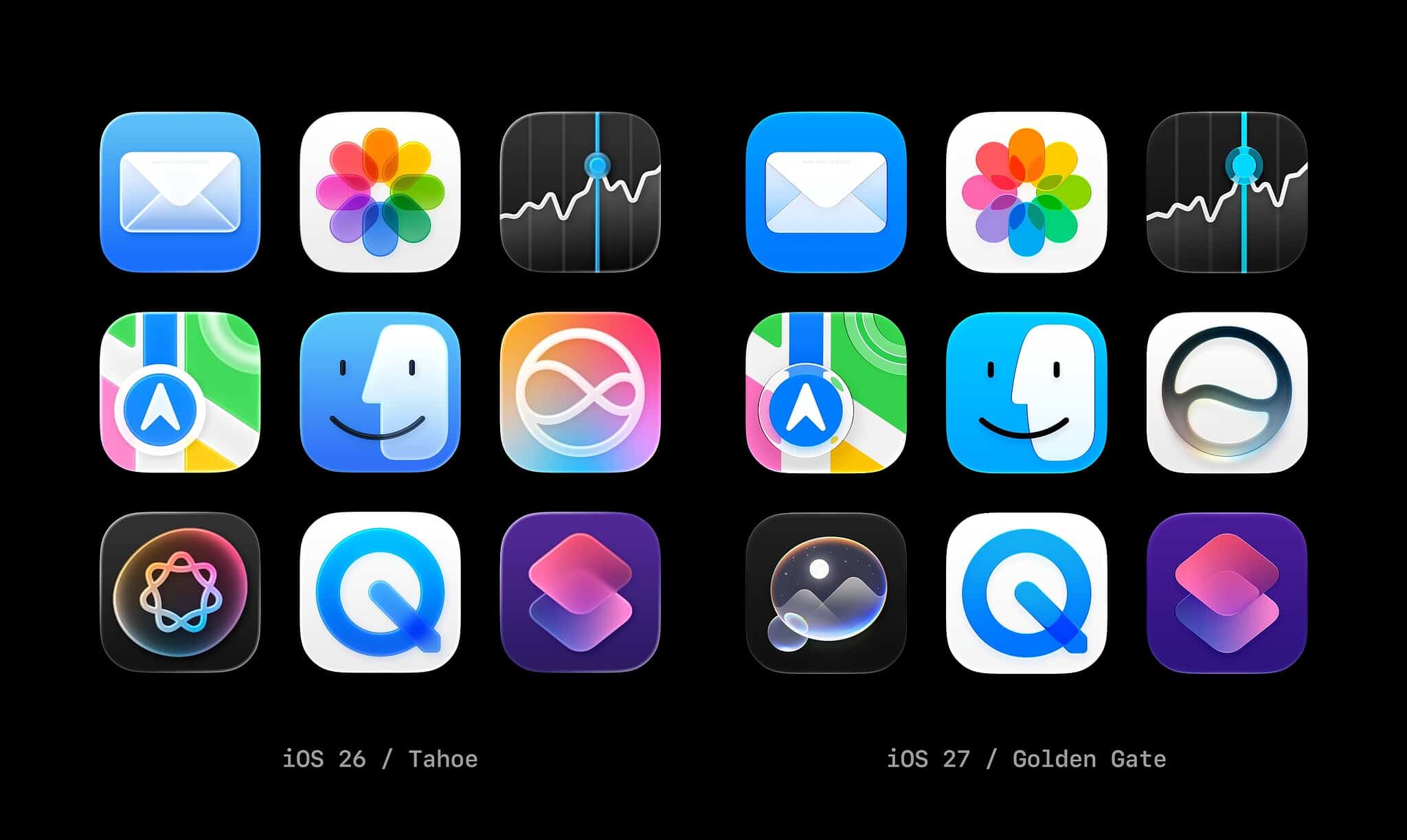 iOS 27 Redesigns Apple App Icons With Sharper Liquid Glass Layers