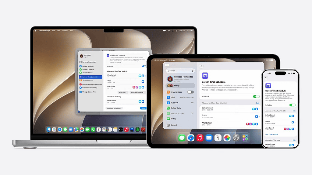 Apple unveils Screen Allowance and Screen Time Schedule at WWDC 2026, giving parents smarter controls for managing children's device usage.