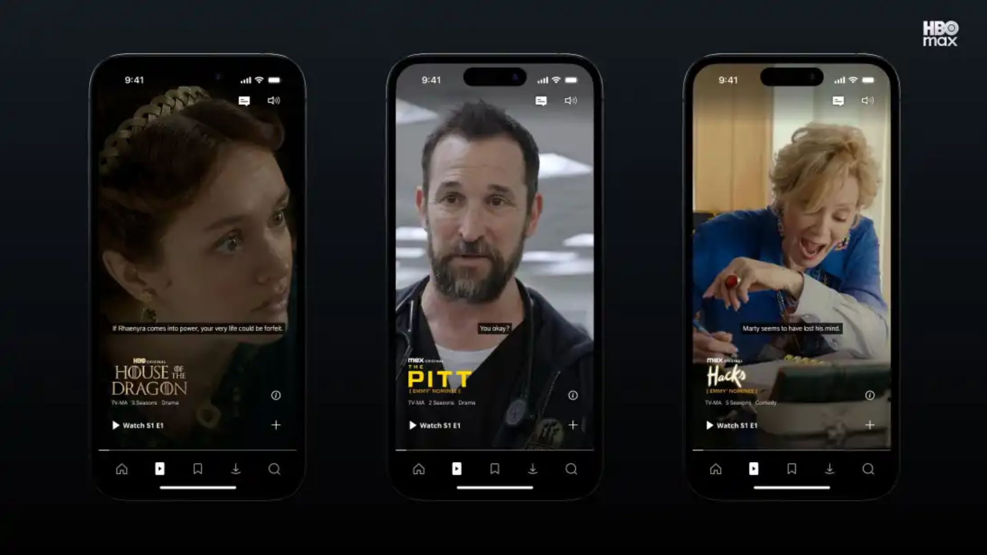 HBO Max vertical stream