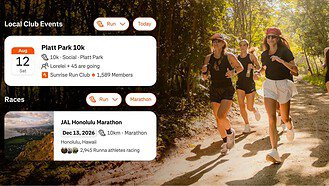 Strava events tab