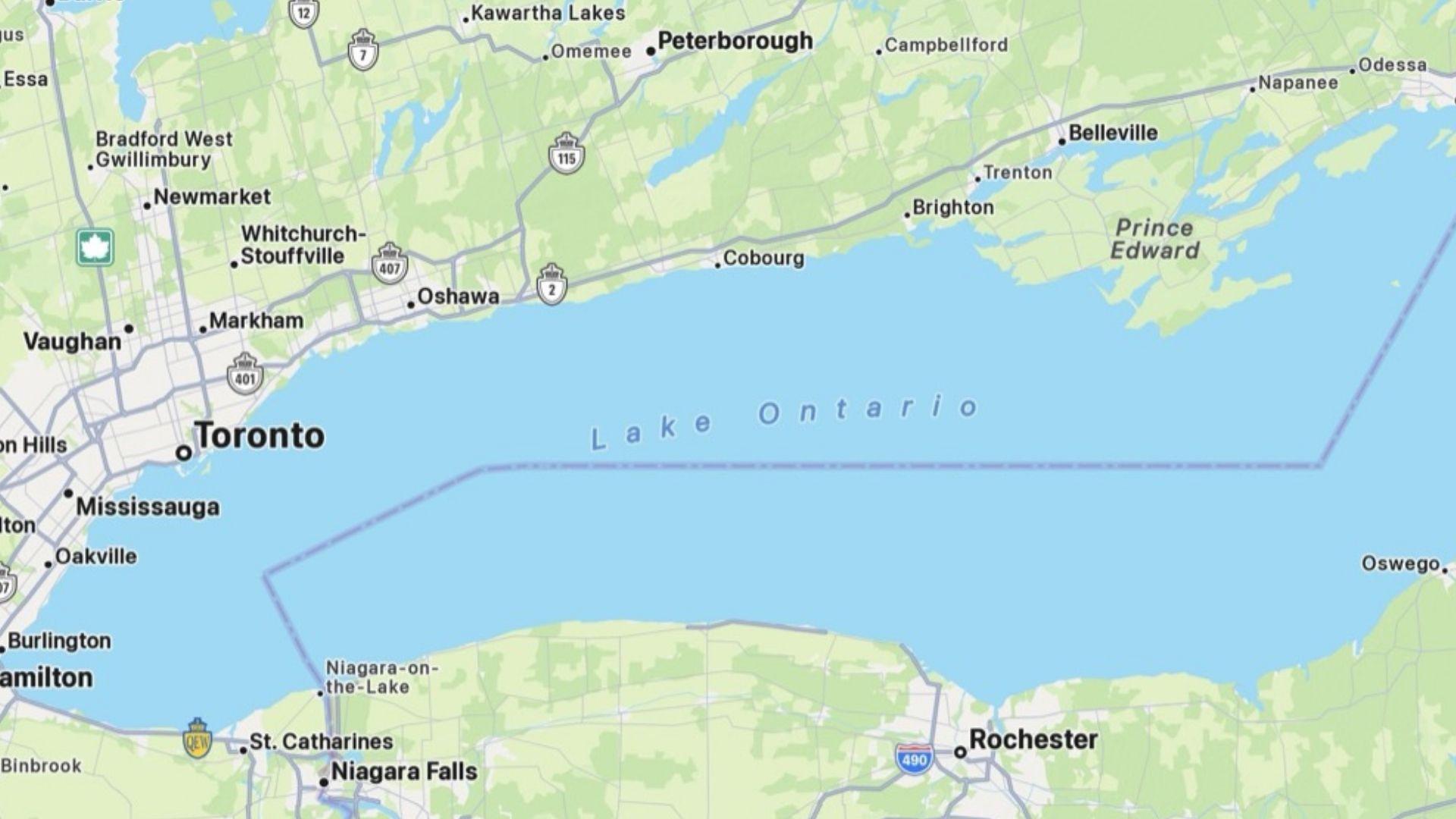 Apple Maps Lake Ontario