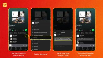 Spotify user notes podcasts
