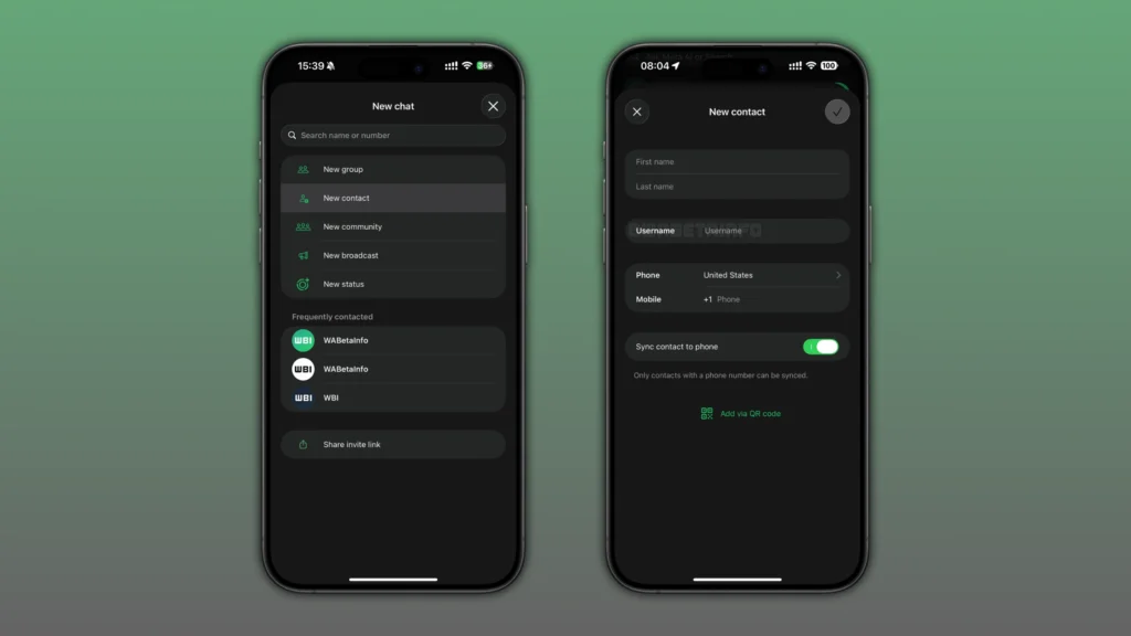 WhatsApp Adds a New Username Field for Contacts on iPhone and Android