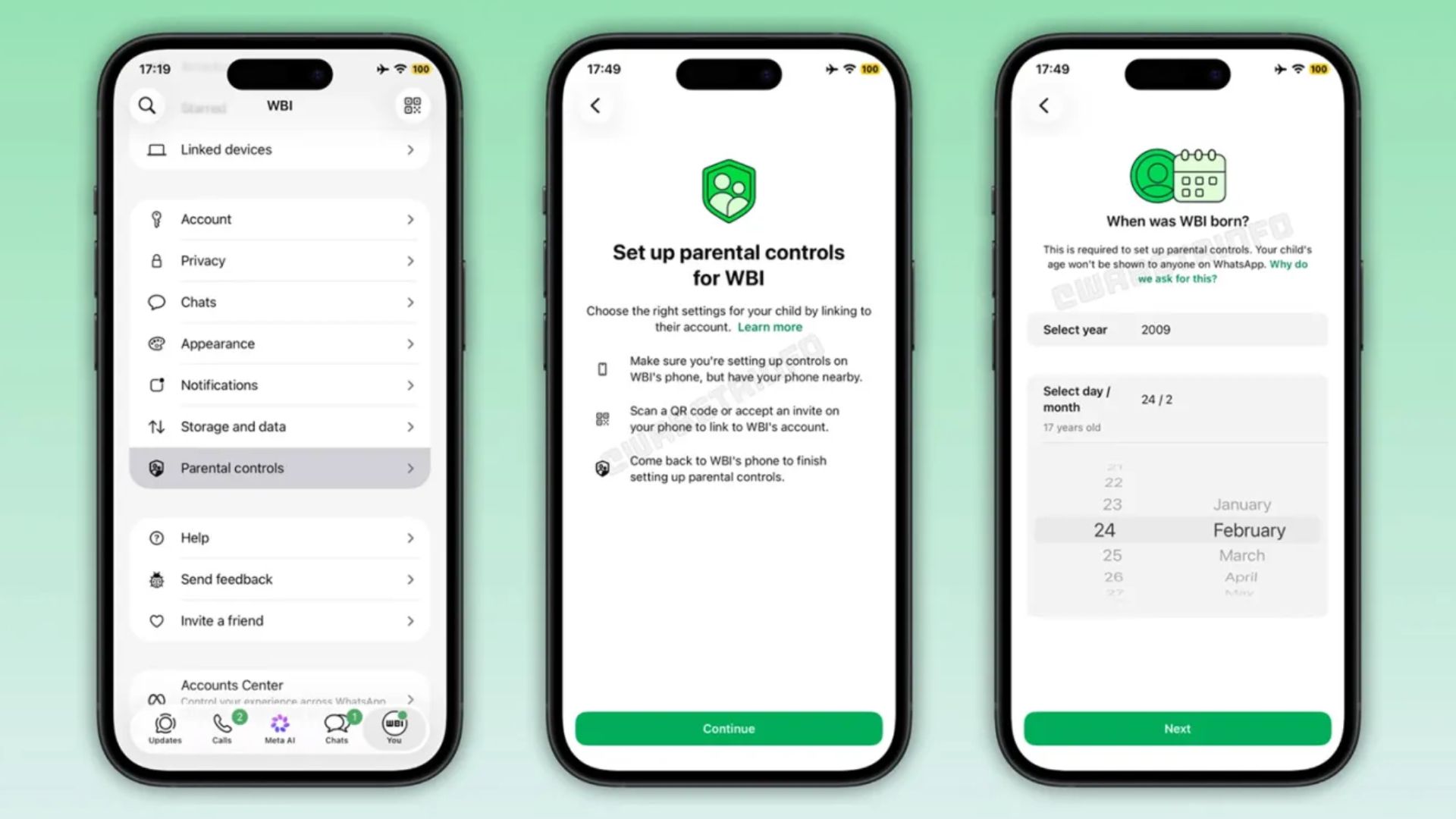 WhatsApp parental controls
