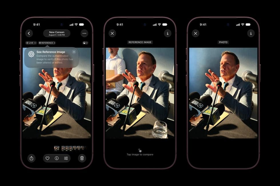 Apple iPhone 18 Pro Photos app Apple Reference Image
