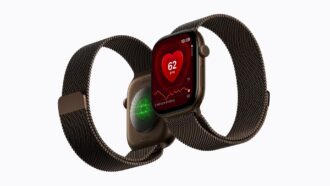 Apple Watch Series 12 models shown in different case finishes
