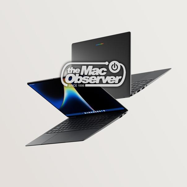 ASUS Googlebook shown open from the front and rear