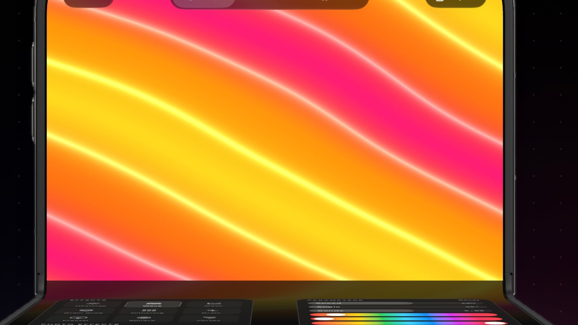 Bitrig interface showing an iPhone Duo app in a 3D folding simulator