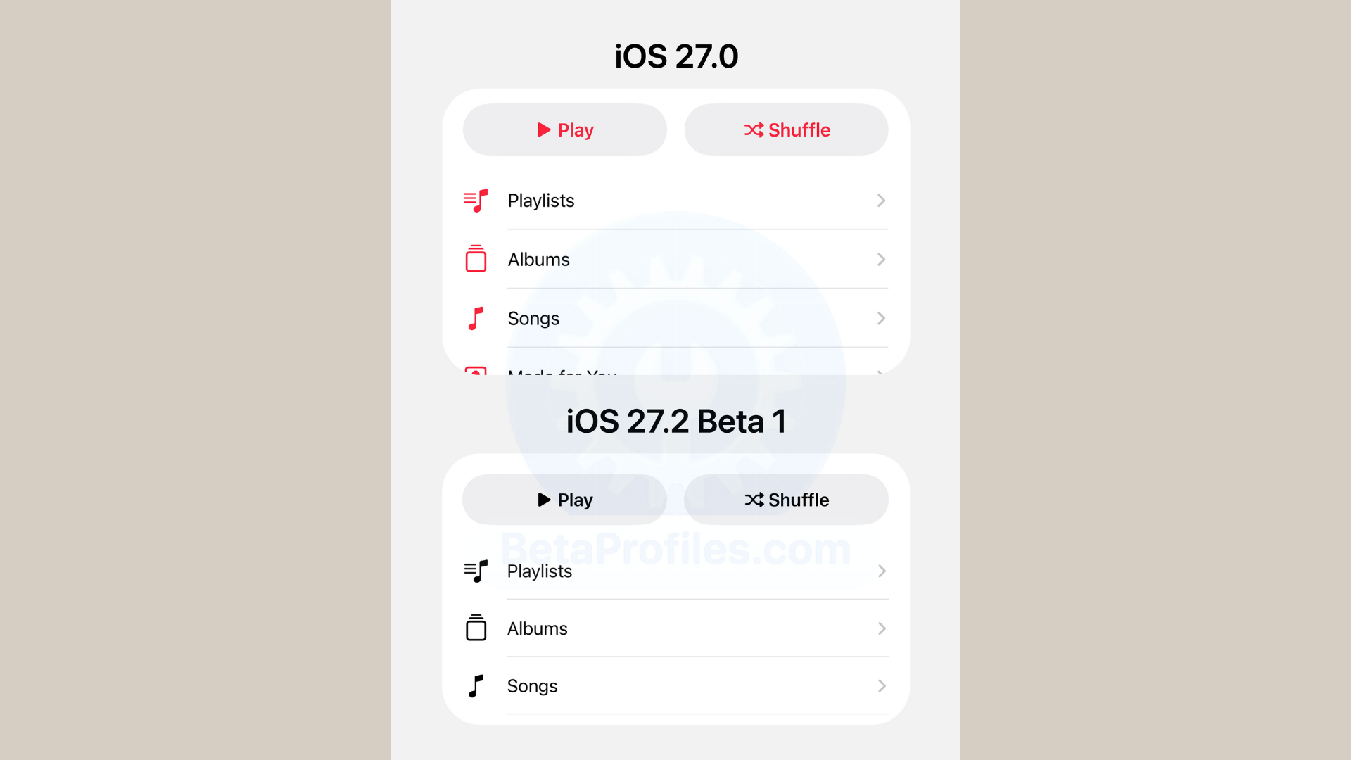 iOS 27.2 Changes Apple Music’s Library Buttons and Color Accents