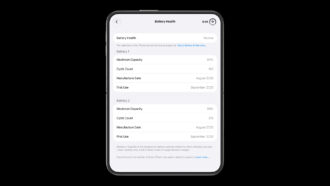 iPhone Duo Shows Battery Health for Each Cell Separately in Settings