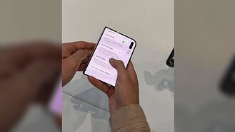 Shift Left Edge bezel setting displayed on an iPhone Duo