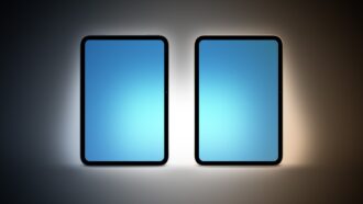 Front view of an unreleased iPad mini shown in a leaked Apple image