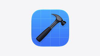 The blue Xcode app icon with a hammer