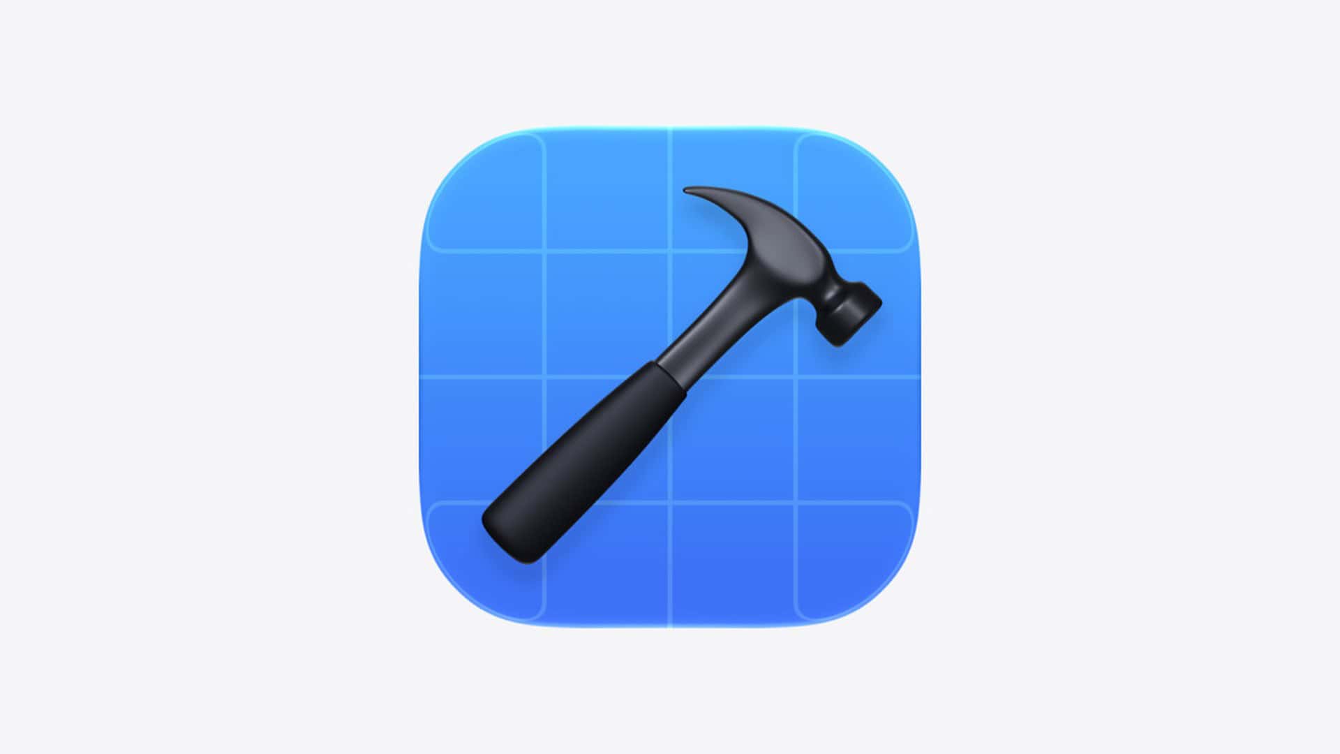 The blue Xcode app icon with a hammer