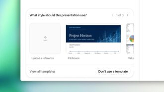 ChatGPT for Financial Services presentation template interface