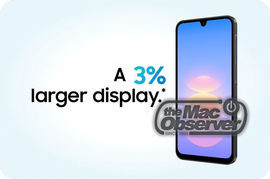 Samsung marketing card: A 3% larger display