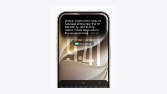 An iPhone showing Siri AI using personal context