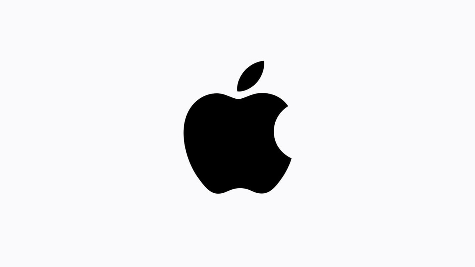 Apple logo on a white background