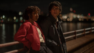 Ayo Edebiri and Will Sharpe in Prodigies on Apple TV