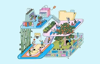 Apple illustration of the App Store ecosystem in China