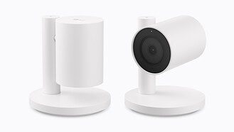LG Indoor Cam in Essence White tilted up and tilted down