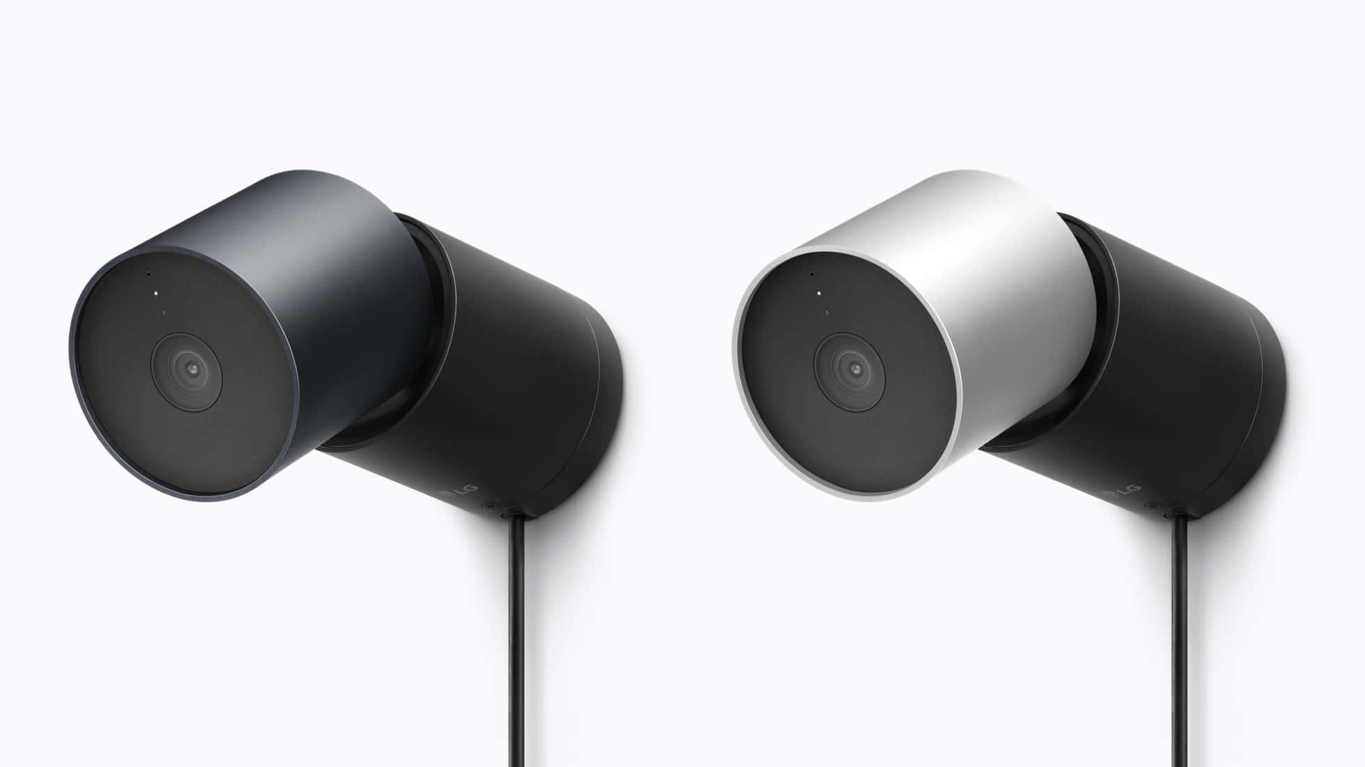 LG Outdoor Cam Plug-In in Essence Silver and Essence Graphite