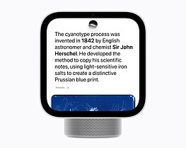 Siri AI answering a general knowledge question on Apple HomeView